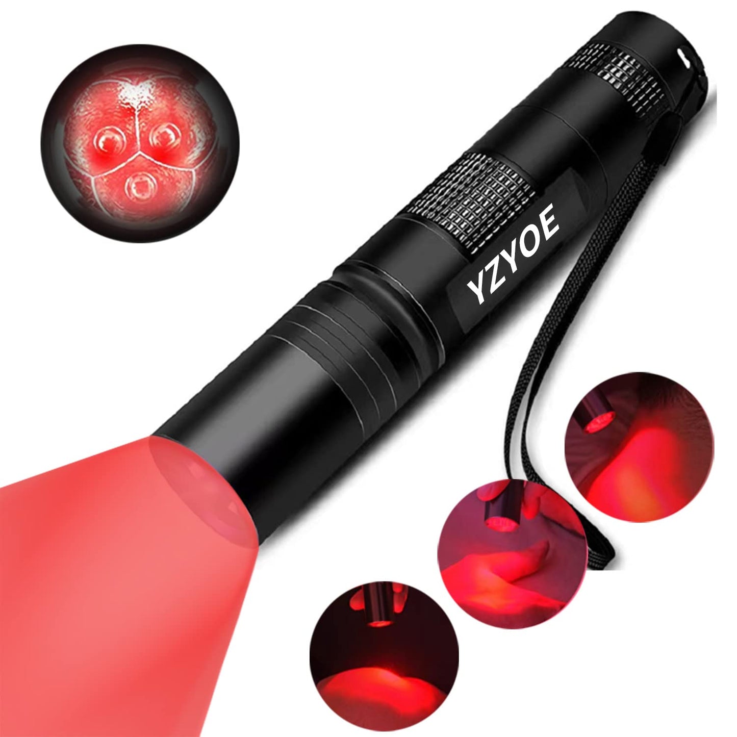 YZYOE Infrared Light Therapy for Joint and Muscle Pain. Red Light Therapy for FaceInfrared Light Therapy,Therapy Red Light,Red Lights-3 Wavelengths,Red Light Therapy Device Red Light Wand.