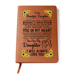 To My Daughter Proud – Leather Journal