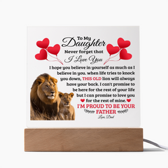 To My Daughter Old Lion – Acrylic Square